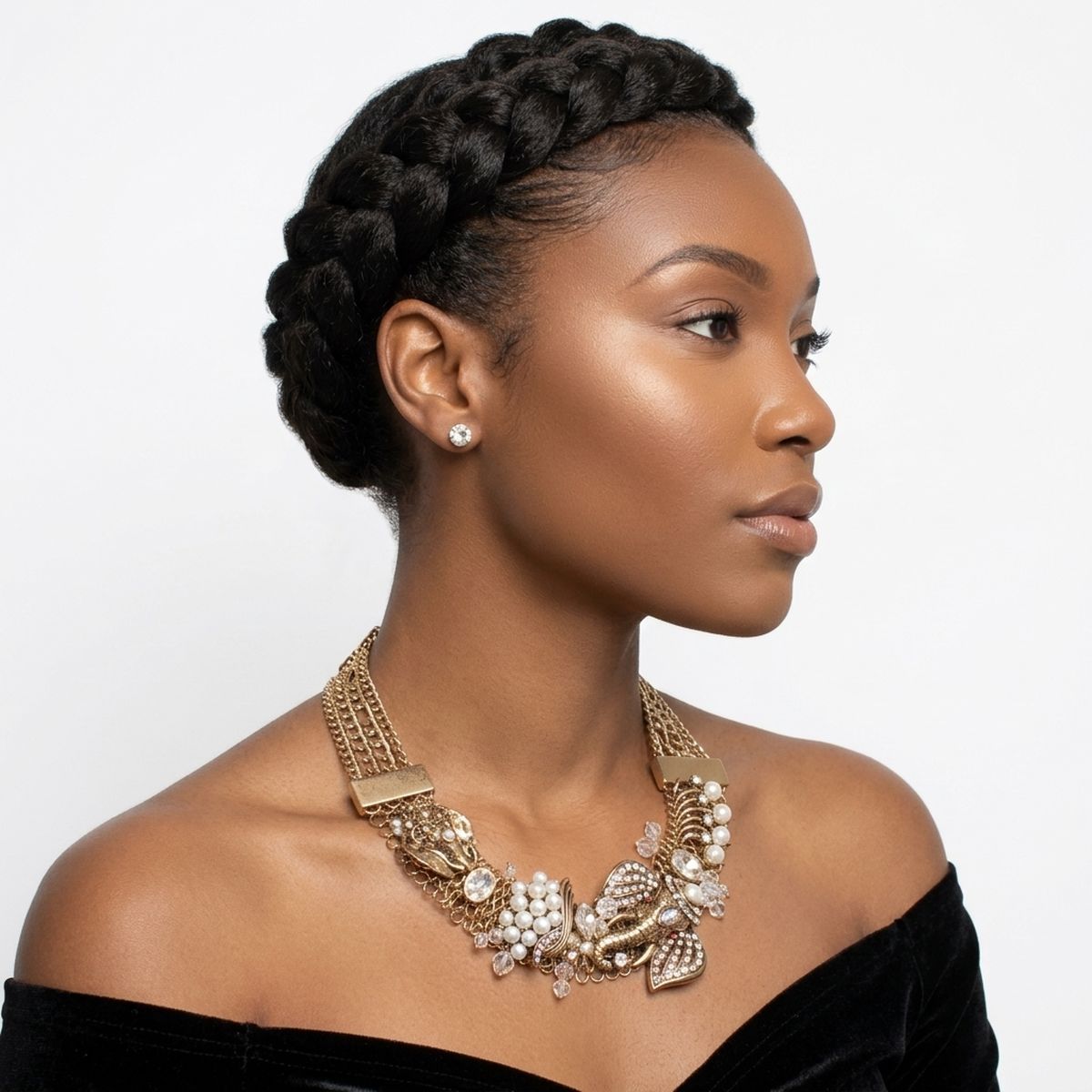 Opulent African Elephant Aurbo Collar Necklace